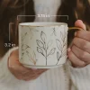Hot Sweet Water Decor Blue Floral Bone China Coffee Mug