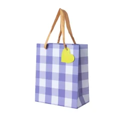 Taylor Elliott Designs Blue Gingham Gift Bag