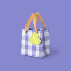 Taylor Elliott Designs Blue Gingham Gift Bag