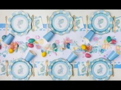 Online Bonjour Fete Blue & Mint Regency Stripe Large Napkins