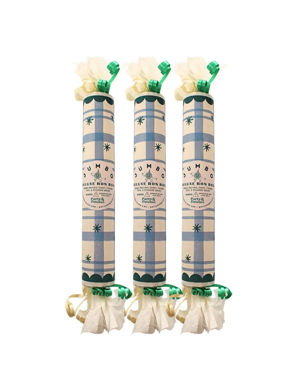 Clearance Party & Parlour Blue Plaid Jumbo Surprise Bon Bon