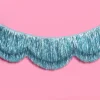 Clearance xo, Fetti Blue Scallop Fringe Banner