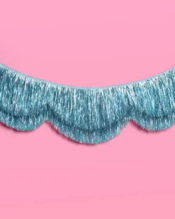 Clearance xo, Fetti Blue Scallop Fringe Banner