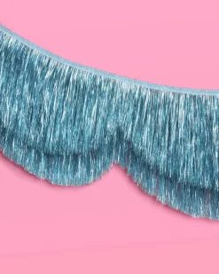 Clearance xo, Fetti Blue Scallop Fringe Banner