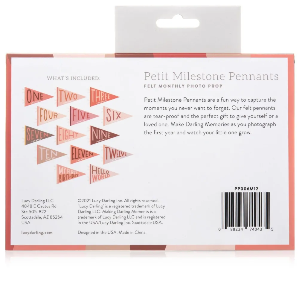 Sale Lucy Darling Blushing Meadow Petit Milestone Pennant