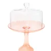 Online Estelle Colored Glass Blush Pink Glass Cake Stand