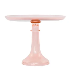Online Estelle Colored Glass Blush Pink Glass Cake Stand