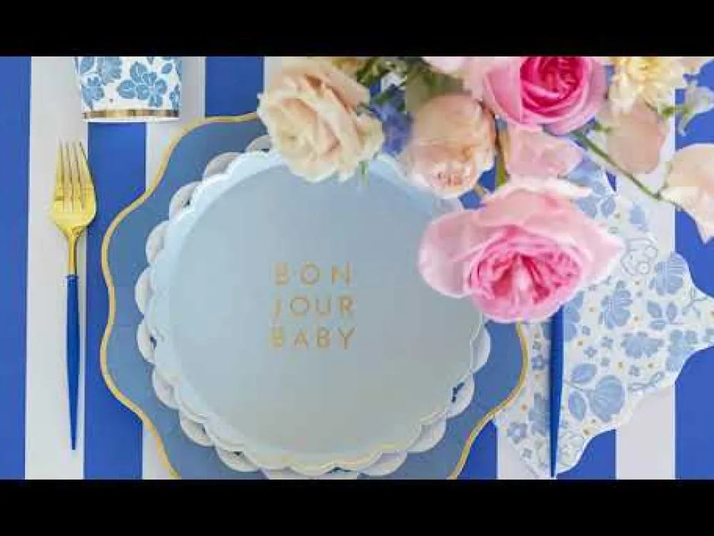 Bonjour Fete Bonjour Baby Sky Blue Small Plates