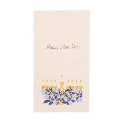 Best Bonjour Fete X One & Only Paper Happy Hanukkah Menorah Guest Towels