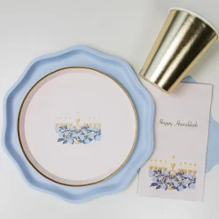 Clearance Bonjour Fete Bonjour Fête X One & Only Paper Happy Hanukkah Menorah Small Plates