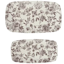 Online Sweet Water Decor Brown Delft Stacking Melamine Tray - set of 2