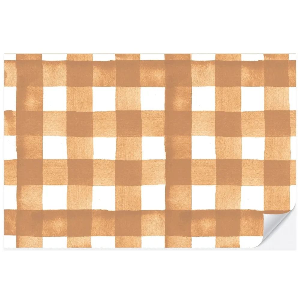 Outlet Cami Monet Brown Gingham Paper Placemats