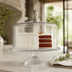 Best Vagabond House Bunny Glass Covered Cake / Dessert Stand