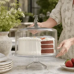 Best Vagabond House Bunny Glass Covered Cake / Dessert Stand