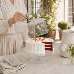 Best Vagabond House Bunny Glass Covered Cake / Dessert Stand