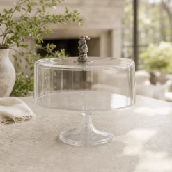 Best Vagabond House Bunny Glass Covered Cake / Dessert Stand