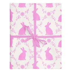 Clearance Vivie and Ash Bunny Meadow Pink Wrapping Paper Roll