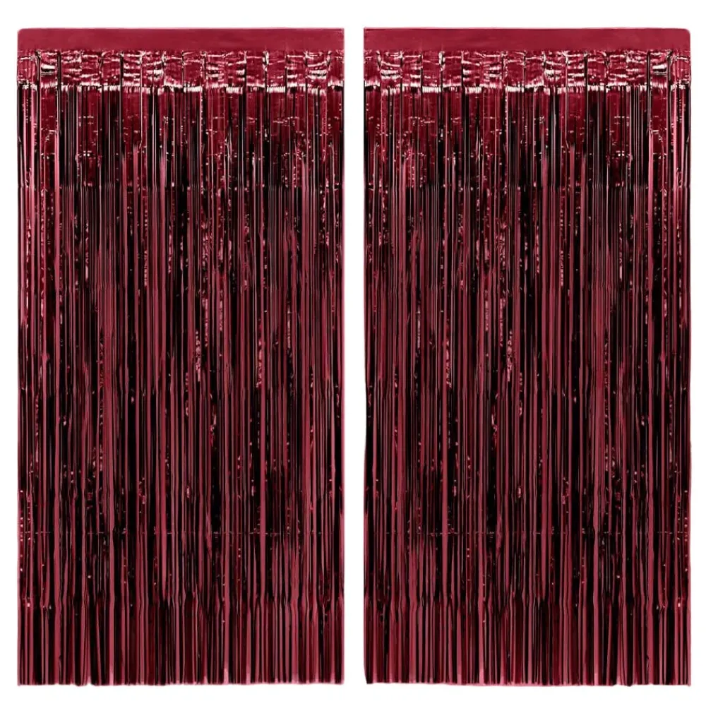 Outlet xo, Fetti Burgundy Foil Fringe Curtain Backdrop