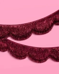 Online xo, Fetti Burgundy Scallop Fringe Banner