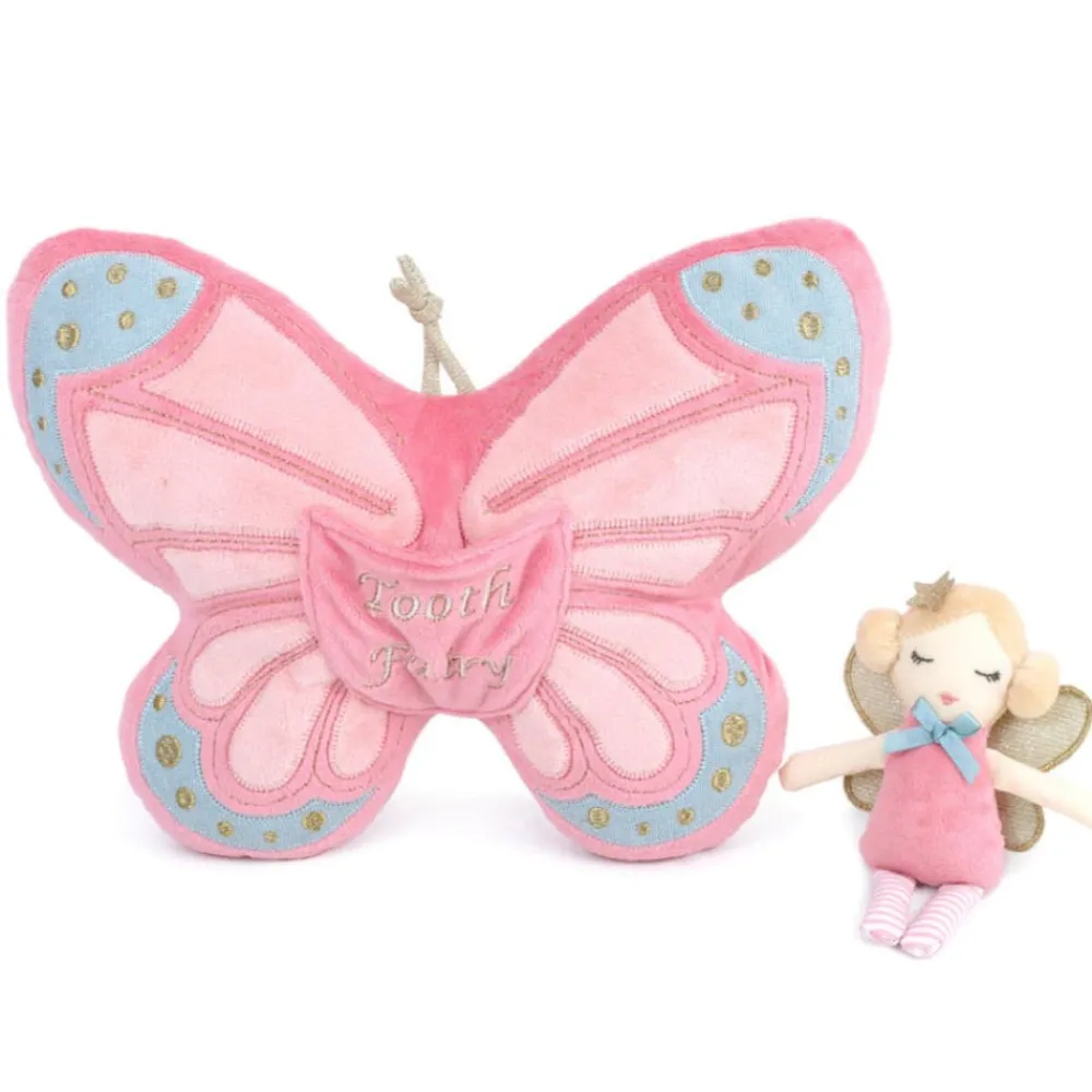 MON AMI Butterfly Tooth Fairy Pillow and Doll Set by
