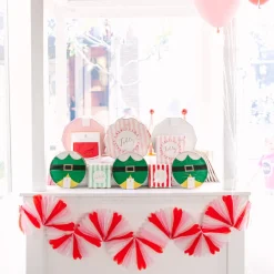 New Meri Meri Candy Cane Stripe Honeycomb Garland