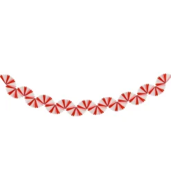 New Meri Meri Candy Cane Stripe Honeycomb Garland