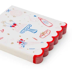 Discount Bonjour Fete Celebration Icon Large Napkins