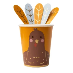 New Bonjour Fete Charming Turkey Cups