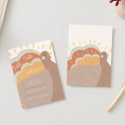 Outlet Bonjour Fete Charming Turkey Digital Party Invitation
