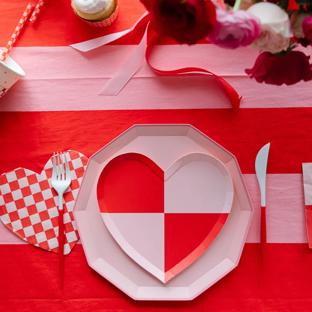 Online Bonjour Fete Check Mate Heart Large Napkins