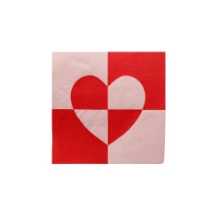 Best Bonjour Fete Check Mate Heart Small Napkins