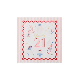 Bonjour Fete Cheers to 21 Icon Cocktail Napkins