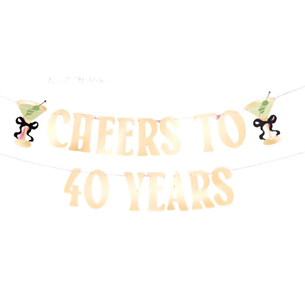 Hot xo, Fetti Cheers to 40 Years Birthday Banner