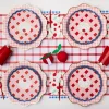 Bonjour Fete Cherry Pie Gingham Large Napkins