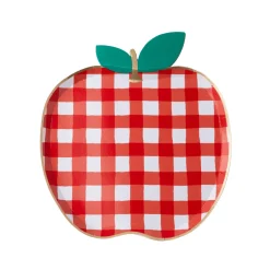 New Bonjour Fete Cherry Red Gingham Apple Small Plates