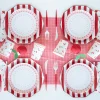 Discount Bonjour Fete Cherry Red Signature Cabana Stripe Guest Towels