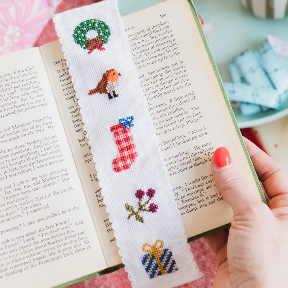 Clearance Cotton Clara Craft Kits & Supplies Christmas Cross Stitch Bookmark Kit