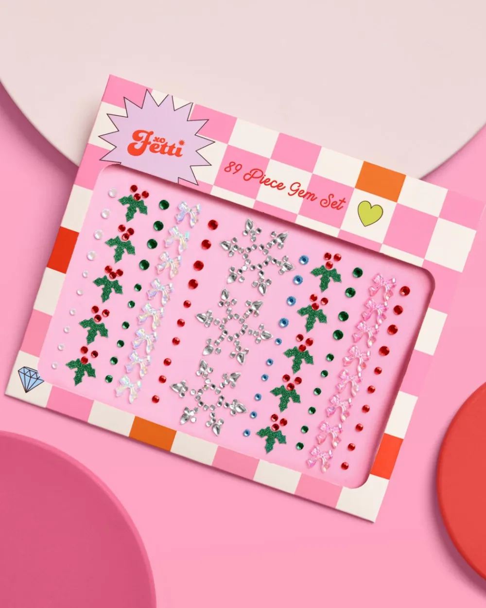 Discount xo, Fetti Christmas Face Gems - Snowflake & Mistletoe Set