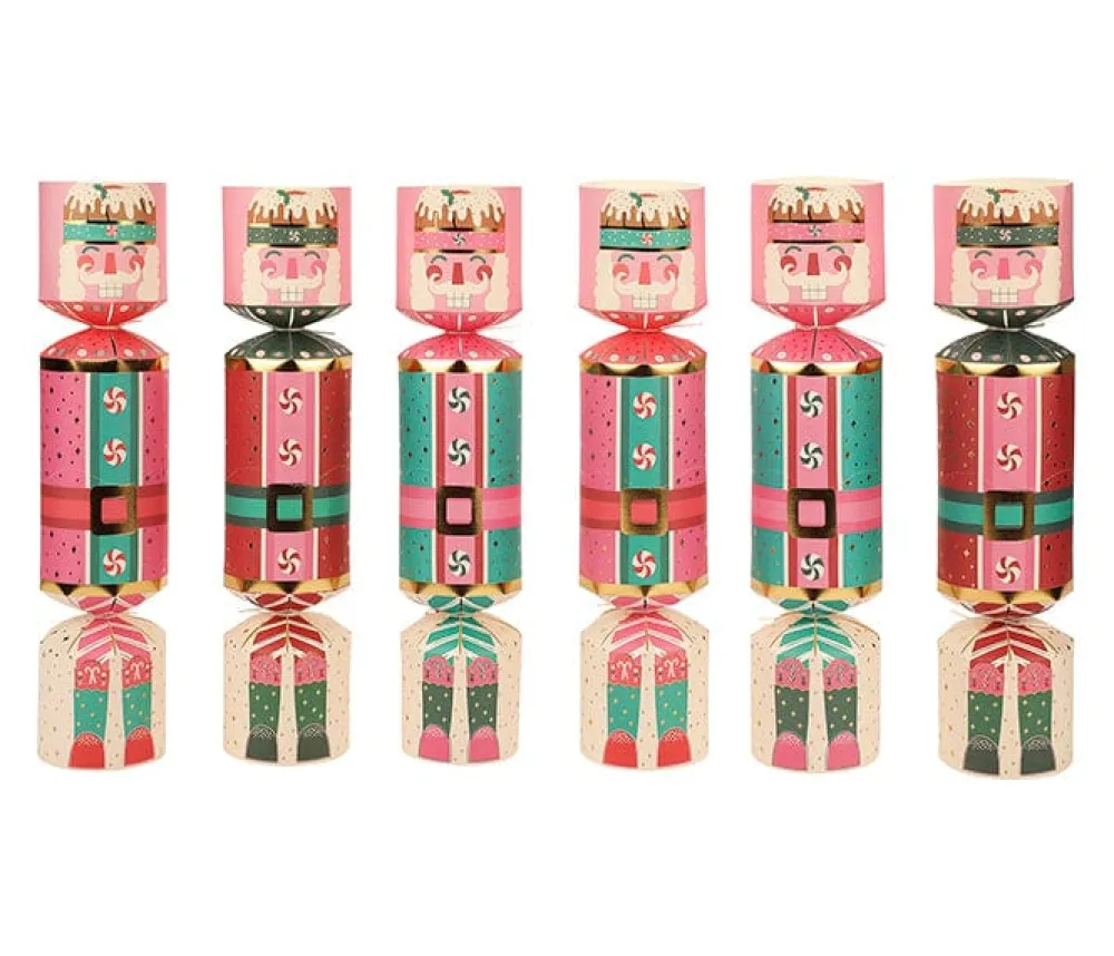 Sale Packed Party Christmas Nutcracker Holiday Crackers (Set of 6)