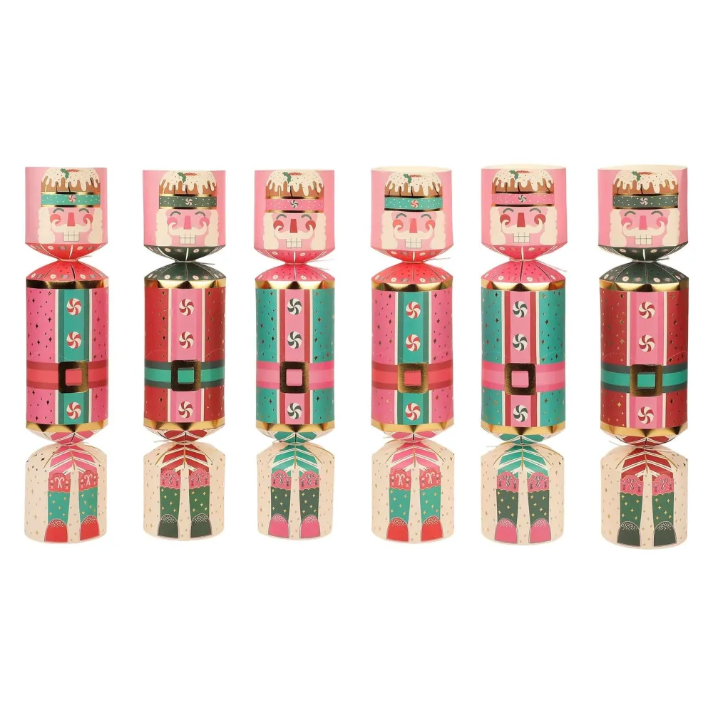 Sale Packed Party Christmas Nutcracker Holiday Crackers (Set of 6)