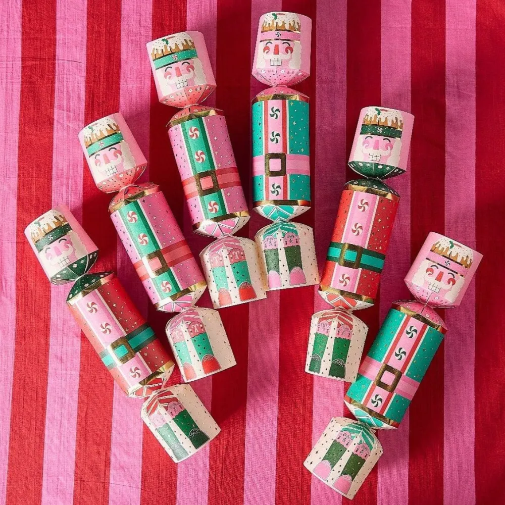 Sale Packed Party Christmas Nutcracker Holiday Crackers (Set of 6)