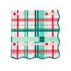 Online Bonjour Fete Christmas Plaid Large Napkins