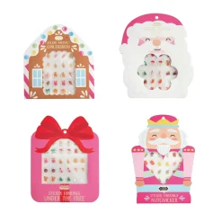 Clearance Mud Pie Christmas Stick-On Earring Set