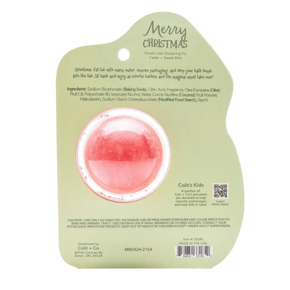 Hot Cait + Co Christmas Tree Clamshell Bath Bomb