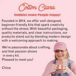 Discount Cotton Clara Craft Kits & Supplies Christmas Tree Embroidery Hoop Kit: Light Blue