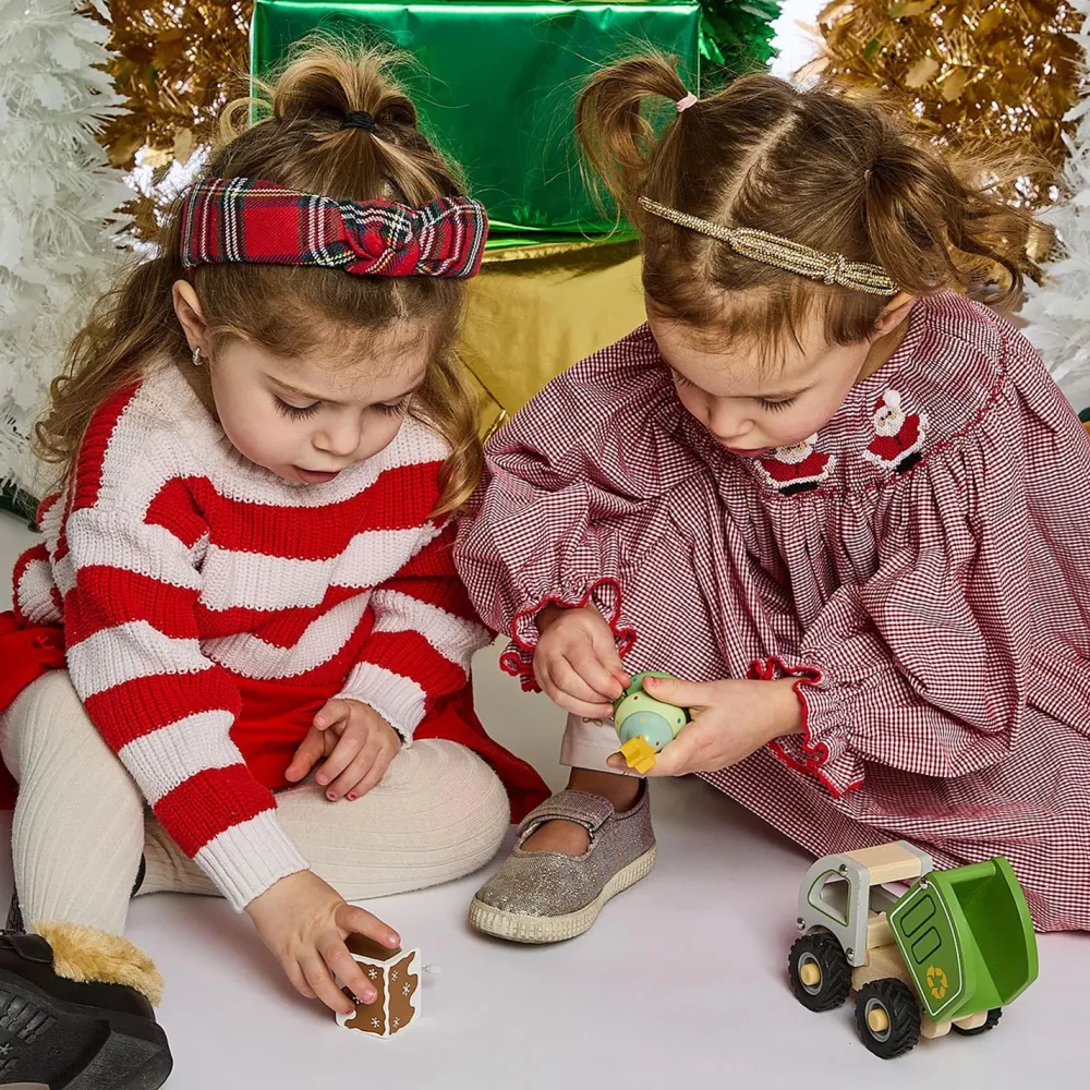 Best Two's Company Christmas Wooden Wind Up Spinning Toy