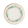 Outlet Bonjour Fete Christmas Wreath Dessert Plates