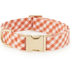 Discount The Foggy Dog Cider Gingham Dog Collar