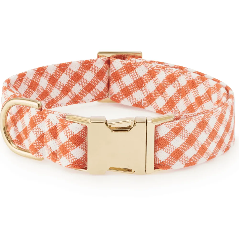 Discount The Foggy Dog Cider Gingham Dog Collar