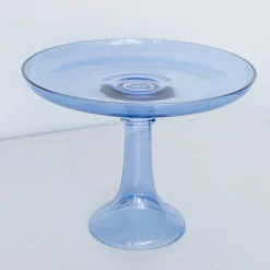 Best Estelle Colored Glass Cobalt Blue Glass Cake Stand
